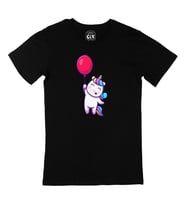 Bolonlu Unicorn Siyah Tişört