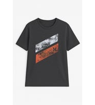 Erkek %100 Pamuk Bisiklet Yaka Baskılı T-shirt (Antrasit)