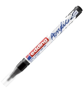 Edding Akrilik Kalem ED5300 İnce Uçlu Siyah 12 mm İnce Yuvarlak Uç