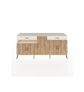 Hyperion Konsol 5 Raflı 2 Çekmeceli 5 Kapaklı 220x44x99 Aytaşı-Çam/Aytaşı