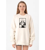 Jujutsu Kaisen Anime Satoru Gojo Lets Get A Little Crazy Ekru Kadın 2ip Sweatshirt