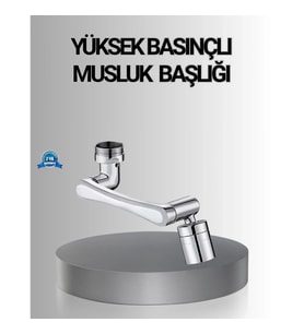 Mey İthalat® 1080° Dönebilen Musluk Başlığı Robotik Kol Havalandırıcı Çok Yönlü Su Yönlendirme