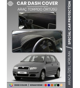 SKODA FABİA (1999-2006) Torpido Örtüsü Ön Göğüs Halı Torpido Koruma Birebir Uyum Kaymaz UV Koruma