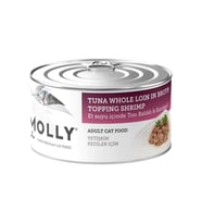 Molly Et Suyu İçinde Ton Balıklı ve Karidesli Yetişkin Kedi Konservesi 85 Gr (Krem)