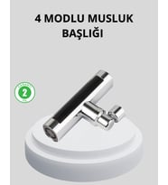Northcity 360° Dönebilen Musluk Başlığı 4 Fonksiyonlu ve Su Tasarruflu
