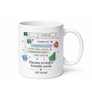 Muhasebeci Finans Uzmanı Kupa Excel Formülleriyle Aşk Yaşayan Özel Tasarım Hediye Bardak
