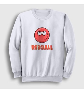 Presmono Unisex Beyaz Oyun Red Ball Sweatshirt 361911tt