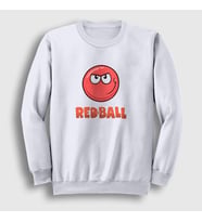 Presmono Unisex Beyaz Oyun Red Ball Sweatshirt 361911tt