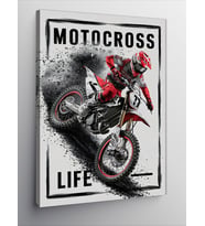 Kanvas Tablo Motosiklet Motocross