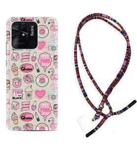 Xiaomi Redmi Note 7 8 9 Pro 10 2022 10 Pro 10S Kılıf Boyun Asklı Rasta Silikon Donut Flamingo 1415