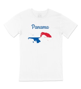 Panama Haritalı ve Bayraklı Tişört