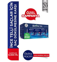 Bioxcin Quantum Kuru/Normal Saçlar için Saç Dökülmesini Önleyici Şampuan 3 x 300 ML