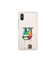 Xiaomi Mi 8 SE ile Uyumlu Splash Tembel Hayvan Tasarımlı Şeffaf Silikon Kılıf