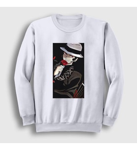 Presmono Unisex Beyaz Muzan Kibutsuji Anime Demon Slayer Kimetsu No Yaiba Sweatshirt 308748tt (Beyaz)