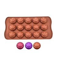 Silikon Kalıp Çkolata Ve Buz G ü len Yüz Emoji Şeker Hamuru Kek Kalıbı 15 Li