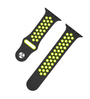 Watch Siyah-Yeşil Nike Kordon 42-44 mm Esnek Silikon Delikli Şık Tasarım