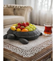 3D Dekoratif Kaplumbağa Organizer Çok Amaçlı Masaüstü Kase Modern Ev Dekor Objesi 15 x 14 Cm