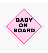 Dikkat Arabada Bebek Var Sticker oto Etiket 18cm MD1
