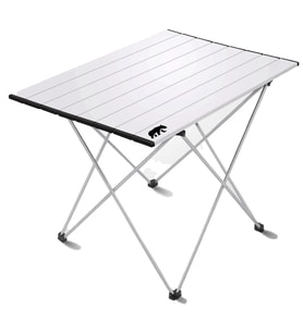 Kamp Ayısı® Orta Boy Alüminyum Katlanabilir Kamp ve Piknik Masası, Çantalı, Gri