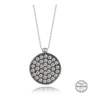 Swarovski Crystal Taşlı Yuvarlak Gümüş Kadın Kolye