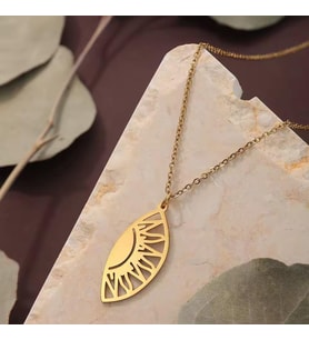 Şık Güneş Model Kolye 925K Gümüş (Gold)