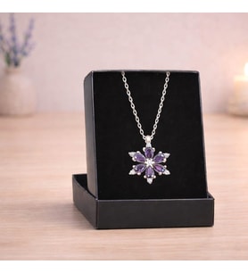 Lotus Kamelya Çiçeği Kolye Çelik  (Gold)
