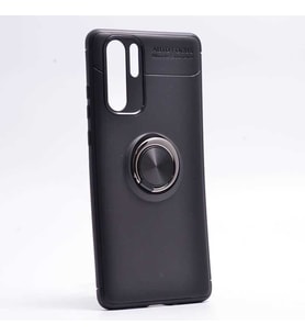 Huawei P30 Pro Kılıf Yüzüklü Magnetli Ravel Case (Siyah)