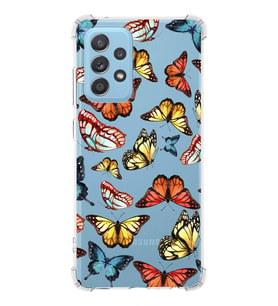 PrintiFy Samsung A52S 5G Uyumlu Water Color 2 Baskılı Şeffaf Köşe Korumalı Antişok Kılıf