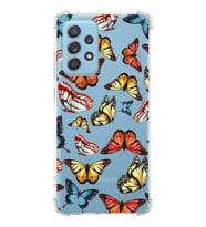 PrintiFy Samsung A52S 5G Uyumlu Water Color 2 Baskılı Şeffaf Köşe Korumalı Antişok Kılıf