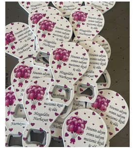 Baby Shower Doğum Günü Organizasyon Bebek İçin İsimli Hediyelik Magnet balon model 20 adet