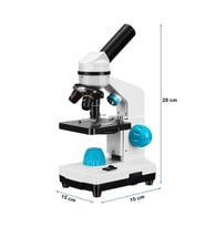HD Dijital Monoküler 2000X Zoom Mikroskop Seti Öğrenciler İçin LED Işıklı Laboratuvar Mikroskop Kiti