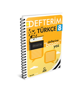 Arı Yayıncılık 2024-2025 Müfredat Yeni Nesil 8.Sınıf Türkçe Defterim (Çok Renkli)