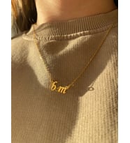 Kişiye Özel Şık Çift Harf Tasarım Kolye 925K Gümüş (Gold)