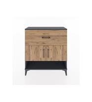 Arges Şifonyer 2 Raflı Tek Çekmeceli 2 Kapaklı 88x30x96 Antrasit-Çam