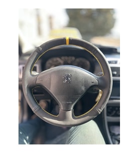Peugeot 307 Uyumlu Araca Özel Direksiyon Kılıfı (NUBUK NOKTA YÜZÜKLÜ)