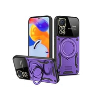 Redmi Note 12 Pro 4G Kılıf Joy Lens Standlı Kapak - Mor