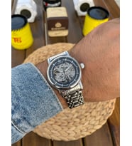 SEWOR WATCH Kurmalı Mekanizma Çelik Kasa Kordon Kol Saati