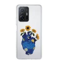 Xiaomi Mi 11T - 11T Pro Uyumlu Vincent Van Gogh Kalp Tasarımlı Şeffaf Telefon Kılıfı