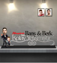 Kişiye Özel Babalar Günü Baba Erkek Çocuk Karikatürlü Kolay Yetişmiyor Ahşap Biblo Model-4