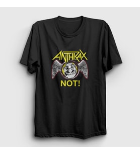 Presmono Unisex Siyah Not Anthrax T-Shirt 10353tt