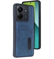 Redmi 13C Kılıf Sara Kartvizitli Deri Kılıf - Lacivert