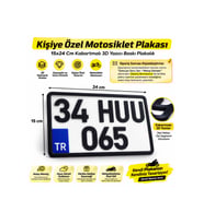 Kişiye Özel Motosiklet Plakası 15x24 Cm Kabartmalı 3D Yazıcı Baskı Plakalık - İsteğinizi Sipariş No İle Mesaj Atınız - Dekoratif Amaçlı Kullanım