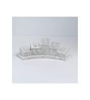 Şık 5'li Yüzük Standı, Süet Gri, 21x6cm, Zarif ve Kullanışlı Tasarım