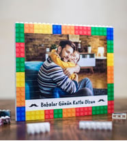 Babalar Gününe Özel Fotoğraflı Lego Blok Puzzle