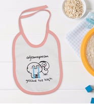 BK Kids Gözüme Toz Kaçtı Tasarımlı Pembe Bebek Mama Önlüğü-1
