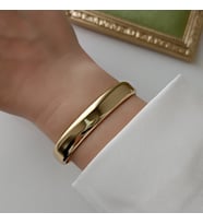 Lente Aksesuar Xuping Gold Kaplama Klasik Ajda Modeli Kadın Kelepçe Bilezik