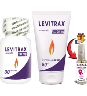 Naturalia: 30LU Levitrax Kapsül + 50 ml Levitrax: Erkeklerin Performanslarına Özel Set + Hediye Erosel Yağı