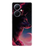 Vivo V29 Lite Kılıf Desenli Silikon Wolf and Moon 1380
