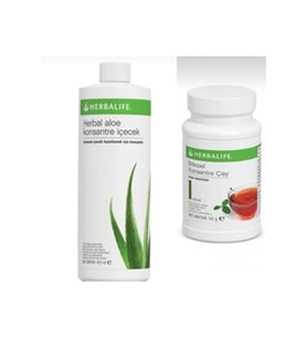 Süper Paket.herbal Aloe Içecek 473 Ml. Bitkisel Konsantre Çay 50 G. Klasik.