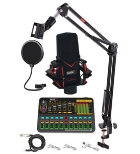 Midex GMX-1 Platinium Set Condenser Mikrofon Ses Kartı Canlı Yayın Paketi (Telefon ve PC)